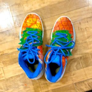 Kyrie Sponge Bob basketball shoes.